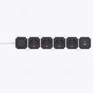ΠΟΛΥΠΡΙΖΟ 4 ΘΕΣΕΩΝ ΚΑΙ 2 USB (TYPE A & C) ΣΠΑΣΤΟ ΜΕ ΚΑΛΩΔΙΟ ΚΑΙ ΔΙΑΚΟΠΤΗ 3x1,5mm 2m ΜΕ ΠΡΟΣΤΑΣΙΑ ΕΠΑΦΩΝ  147-62460
