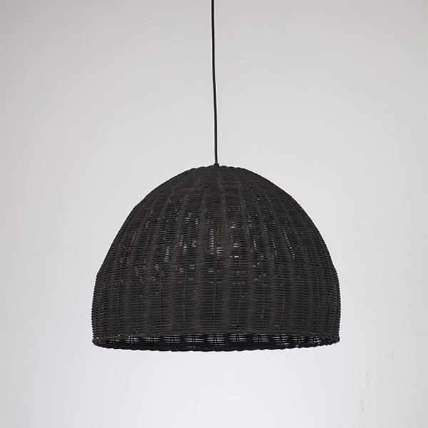 ΦΩΤΙΣΤΙΚΟ ΚΡΕΜΑΣΤΟ ΜΟΝΟΦΩΤΟ Ε27 MAX 60W D500X350mm RATTAN ΜΑΥΡΟ ARTE ILLUMINA KAI 144-33024