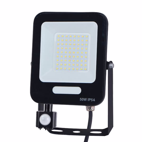 ΠΡΟΒΟΛΕΑΣ LED 50W SMD ΜΕ ΠΕΡΙΣΤΡΕΦΟΜΕΝΟ ΑΝΙΧΝΕΥΤΗ ΚΙΝΗΣΗΣ ΜΑΥΡΟΣ IP54 6500K PLUS 147-69069