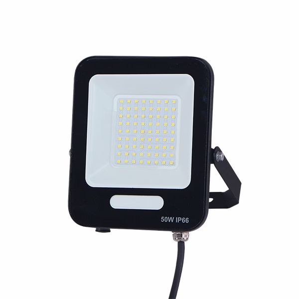 ΠΡΟΒΟΛΕΑΣ LED 50W SMD ΜΑΥΡΟΣ IP66 4000K PLUS 60cm ΚΑΛΩΔΙΟ 147-69807