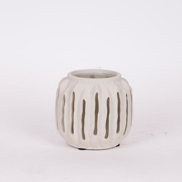 ΦΑΝΑΡΙ ΚΕΡΑΜΙΚΟ ΓΚΡΙ 15.5x15.5x14cm 819-00523